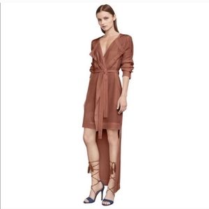 BCBGMaxAzria Gabriella High Low Dress in Henna XXS